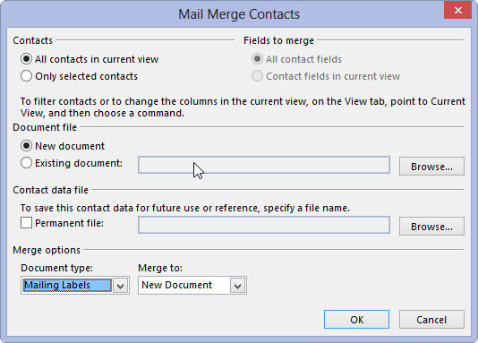 make mailing labels from outlook for mac contacts